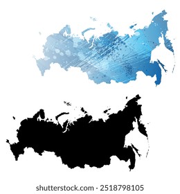 High detailed vector map. Russia.