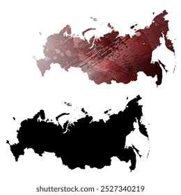 Detaillierte Vektorkarte mit hoher Auflösung. Russland.