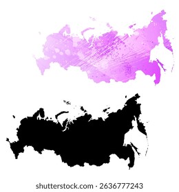 High detailed vector map. Russia.