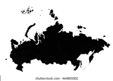High detailed vector map russia