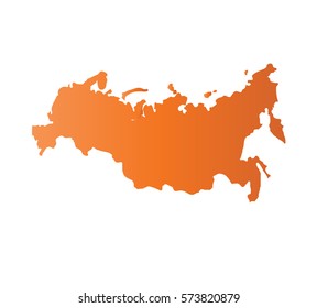 High detailed vector map - Russia