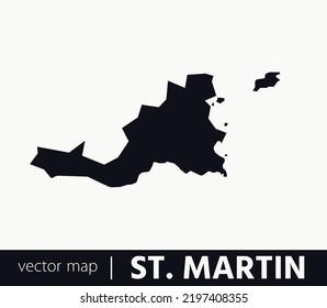 High Detailed Vector Map - Saint Martin	