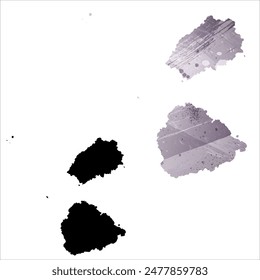 High detailed vector map. Saint Helena, Ascension and Tristan da Cunha.