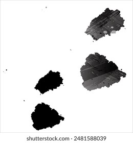 High detailed vector map. Saint Helena, Ascension and Tristan da Cunha.