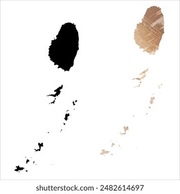 High detailed vector map. Saint Vincent and the Grenadines.
