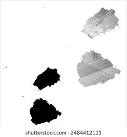 High detailed vector map. Saint Helena, Ascension and Tristan da Cunha.