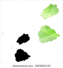 High detailed vector map. Saint Helena, Ascension and Tristan da Cunha.