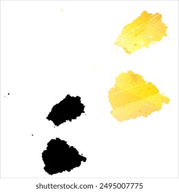 High detailed vector map. Saint Helena, Ascension and Tristan da Cunha.