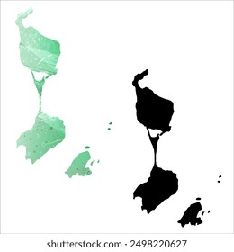 High detailed vector map. Saint Pierre and Miquelon.