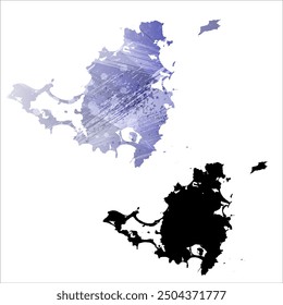 Alto mapa de Vector detallado. San Martín y San Martín.