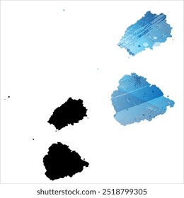 High detailed vector map. Saint Helena, Ascension and Tristan da Cunha.