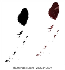 High detailed vector map. Saint Vincent and the Grenadines.