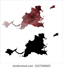 Mapa vetorial altamente detalhado. São Martinho.