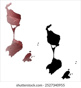 Alto mapa de Vector detallado. San Pedro y Miquelón.