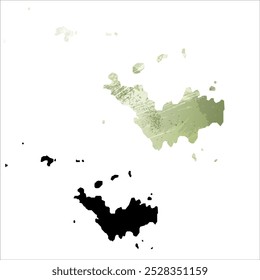 High detailed vector map. Saint Barthelemy.