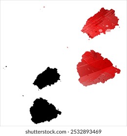 High detailed vector map. Saint Helena, Ascension and Tristan da Cunha.