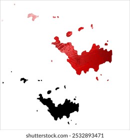 High detailed vector map. Saint Barthelemy.