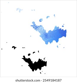 High detailed vector map. Saint Barthelemy.