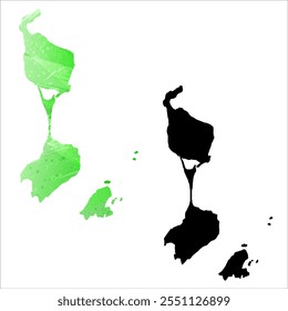 Mapa vetorial altamente detalhado. São Pedro e Miquelon.