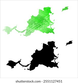 Mapa vetorial altamente detalhado. São Martinho.