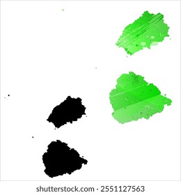 High detailed vector map. Saint Helena, Ascension and Tristan da Cunha.