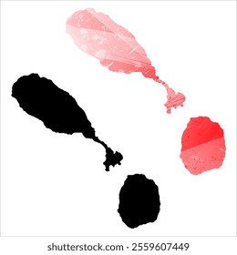 High detailed vector map. Saint Kitts and Nevis.