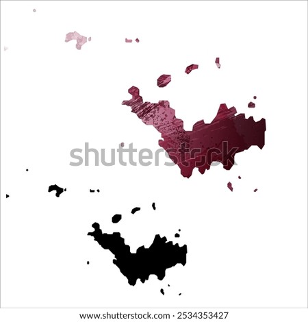 High detailed vector map. Saint Barthelemy.