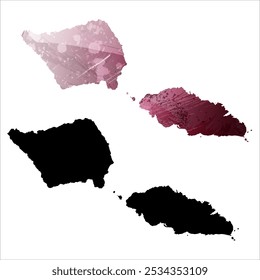 Mapa vetorial altamente detalhado. Samoa.