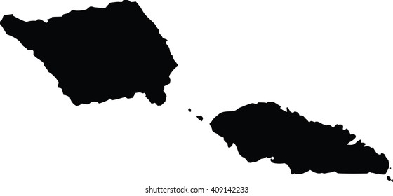 High detailed vector map - Samoa
