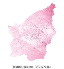 High detailed vector map. San Marino. Watercolor style. Amaranth pink color.