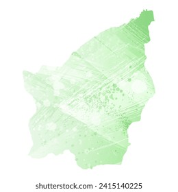 High detailed vector map. San Marino. Watercolor style. Light lettuce color. Pastel green.