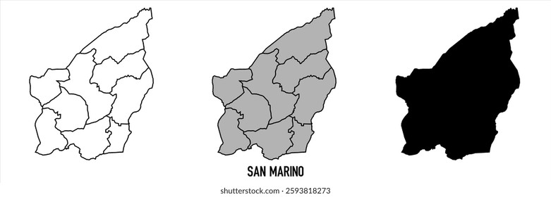 High detailed vector map - San Marino