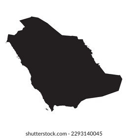 Hohe detaillierte Vektorkarte. Saudi-Arabien. Neue Karte 2023.