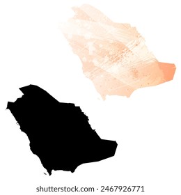 High detailed vector map. Saudi Arabia.