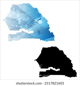 Mapa vetorial altamente detalhado. Senegal.