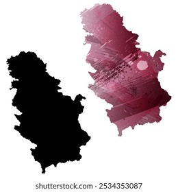 Mapa vetorial altamente detalhado. Sérvia.