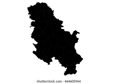 High detailed vector map serbia No Kosovo