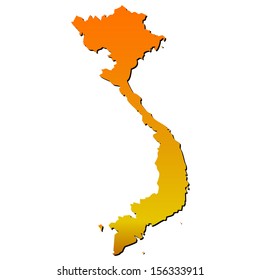 High detailed vector map with shadow in seperated layer - Vietnam 