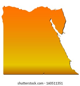 High detailed vector map with shadow in separated layer - Egypt 