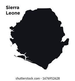 High detailed vector map - Sierra Leone