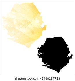 High detailed vector map. Sierra Leone.