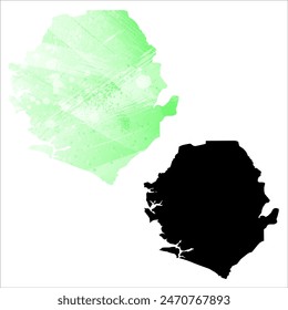 High detailed vector map. Sierra Leone.