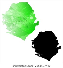 High detailed vector map. Sierra Leone.