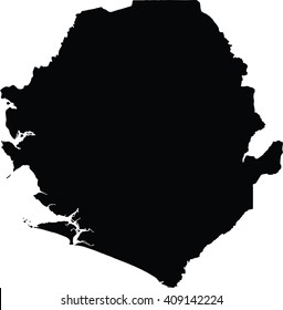 High detailed vector map - Sierra Leone