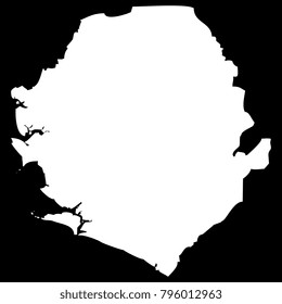 High detailed vector map - Sierra Leone