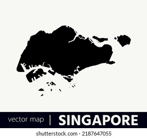 High Detailed Vector Map - Singapore
