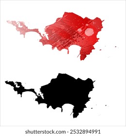 High detailed vector map. Sint Maarten.
