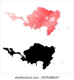 High detailed vector map. Sint Maarten.