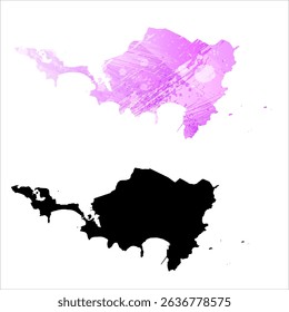 High detailed vector map. Sint Maarten.