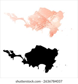 High detailed vector map. Sint Maarten.